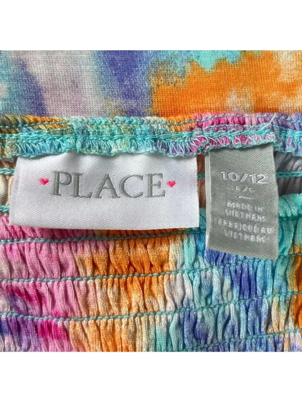 The‎ Childrens Place Tie-Dye Smocked Dress Girls Size Large Multicolor New